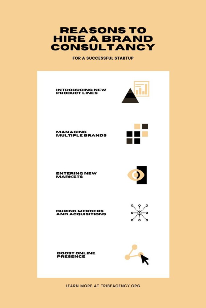 Partner with Tribe Consulting Agency,  Infographic on when to hire a brand consultant